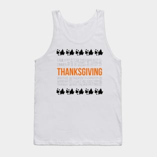 Thanksgiving Words Maple Leaves Tank Top